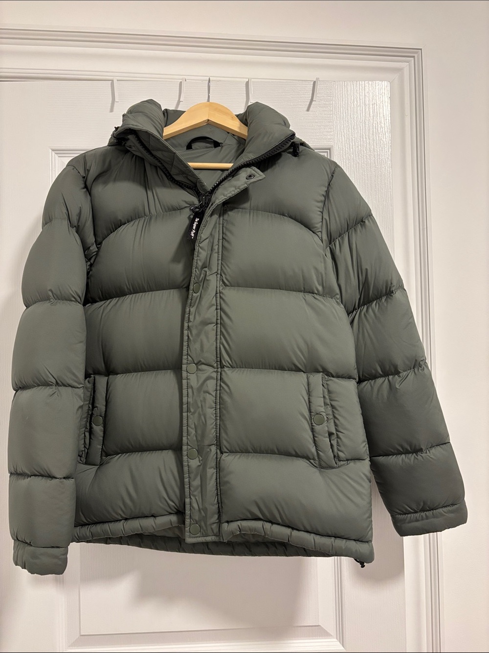 TNA  Women’s Olive Puffer Jacket with Hood